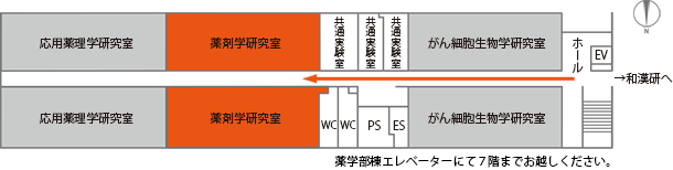 薬学部棟7階案内図